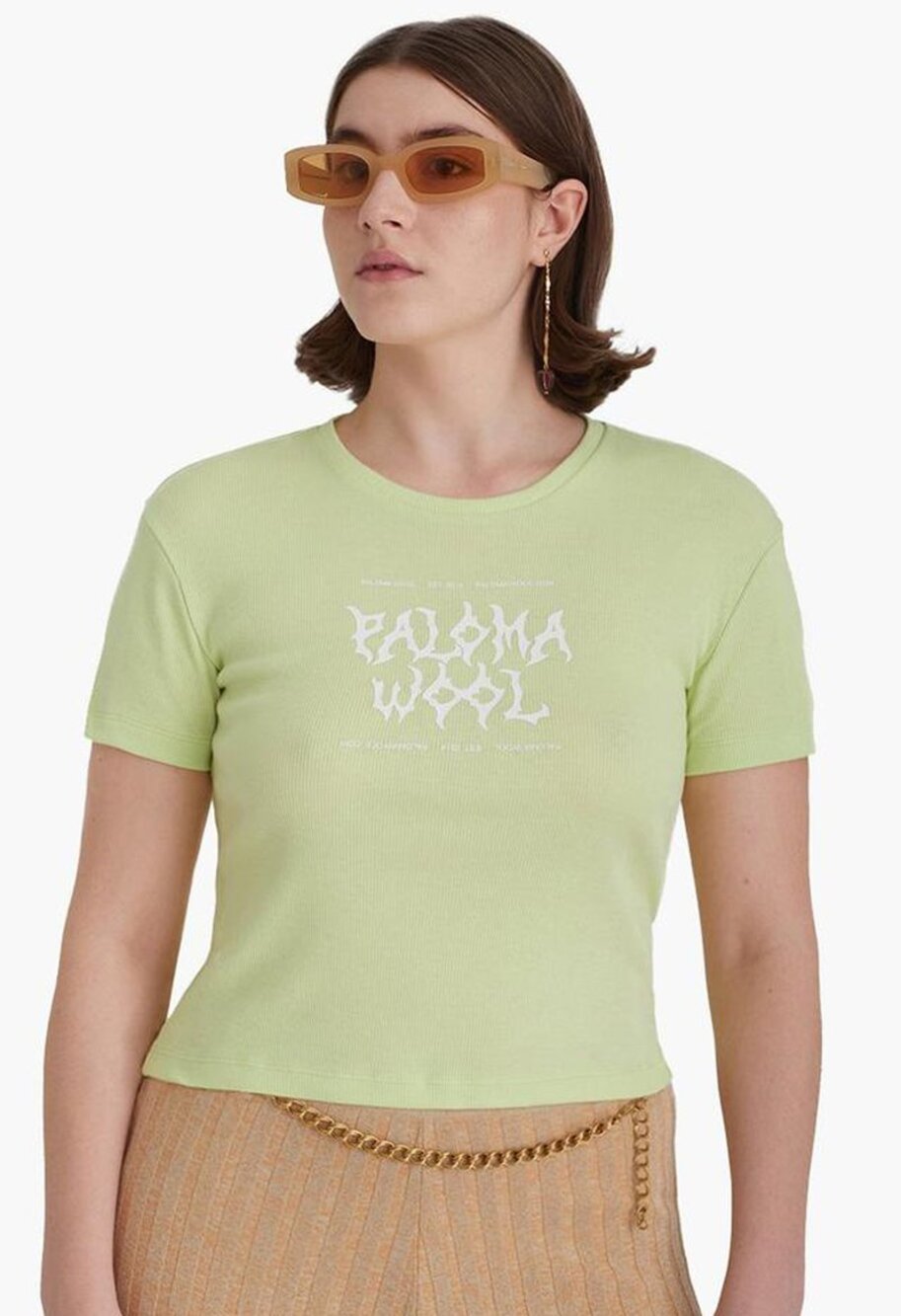 Paloma Wool Souvenir Lapaulo Tee - Lime Green Size M